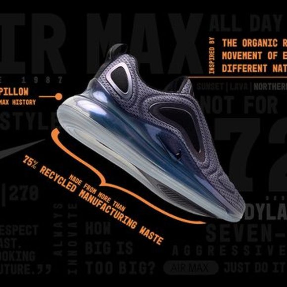 Nike Air Max 720 Mesh Black University Red Men\'s Size 8 main image 4